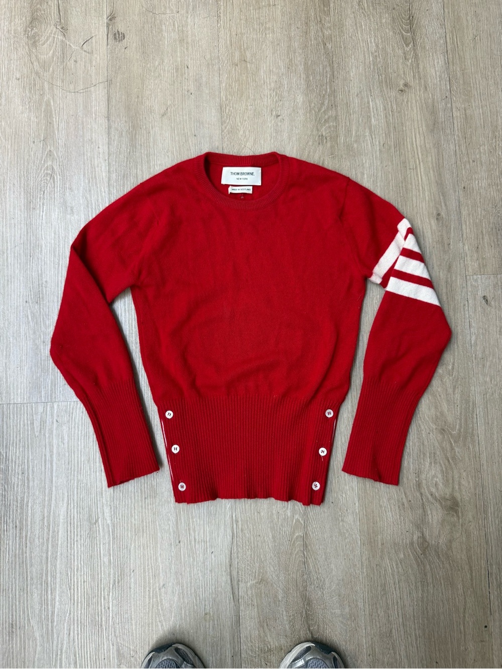Thom Browne 4 Bar Cashmere Sweater Sz 36